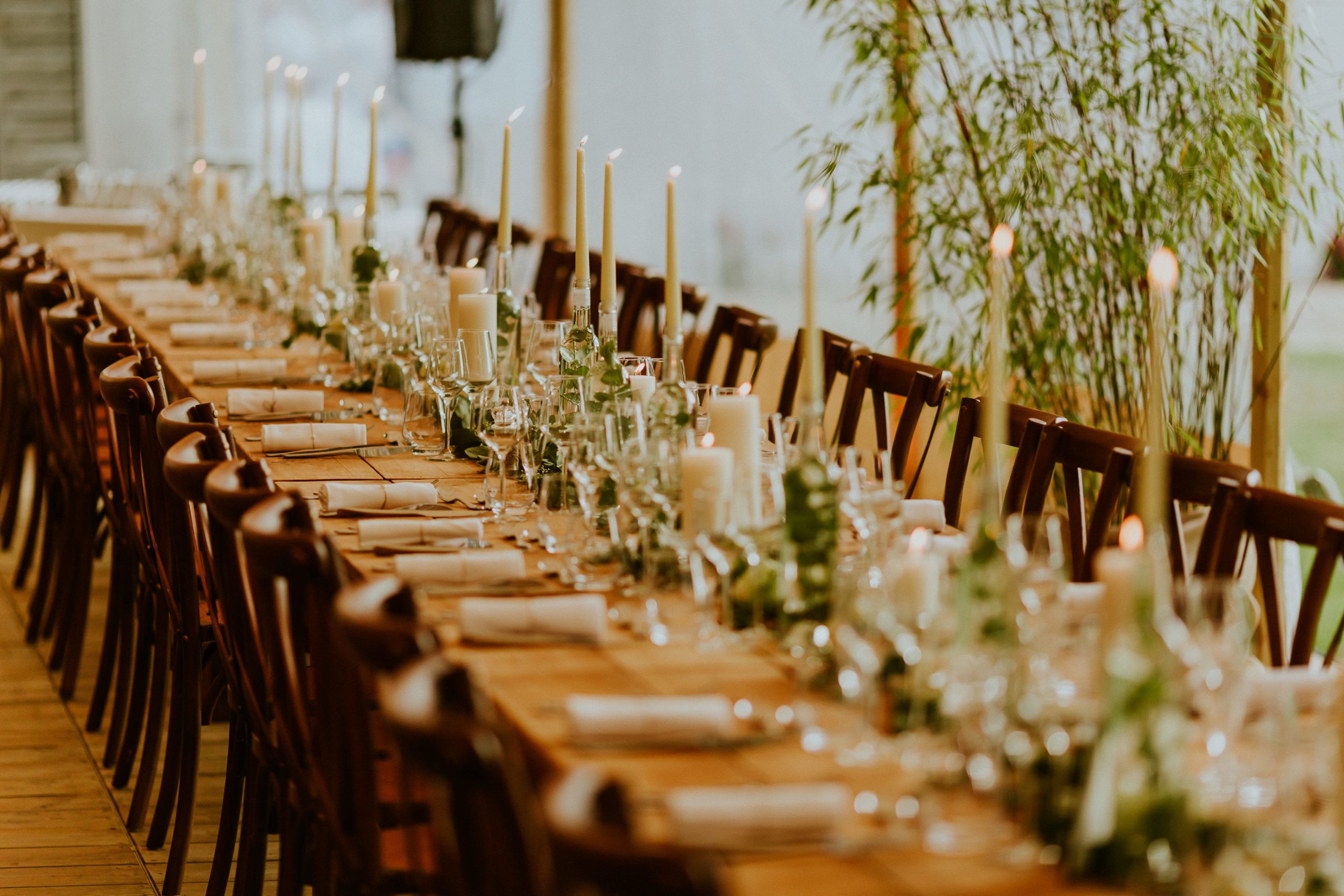 Mesa de boda Château la Chenevière