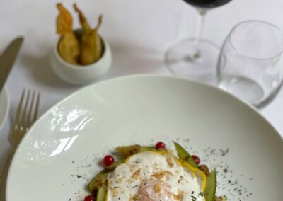 Courgette Botaniste, restaurante gourmet en el Château la Chenevière